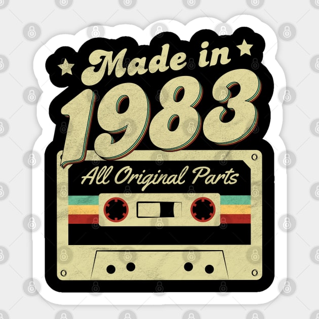 Made in 1983 Sticker by Cooldruck